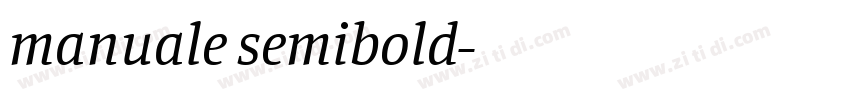 manuale semibold字体转换